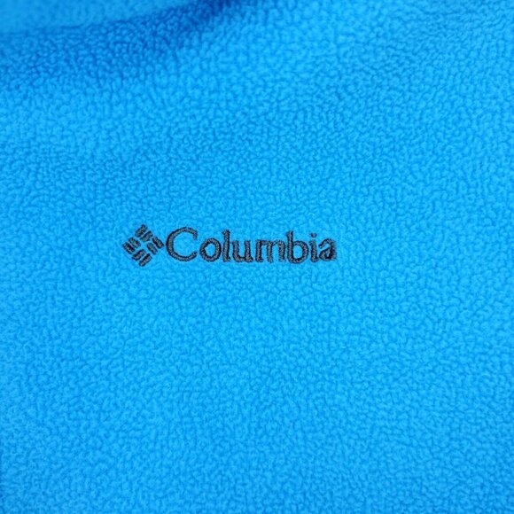 Columbia Fuller Ridge Fleece Jacket Unisex Boys Large 14/16 Aqua Blue Full Zip - Picture 2 of 13